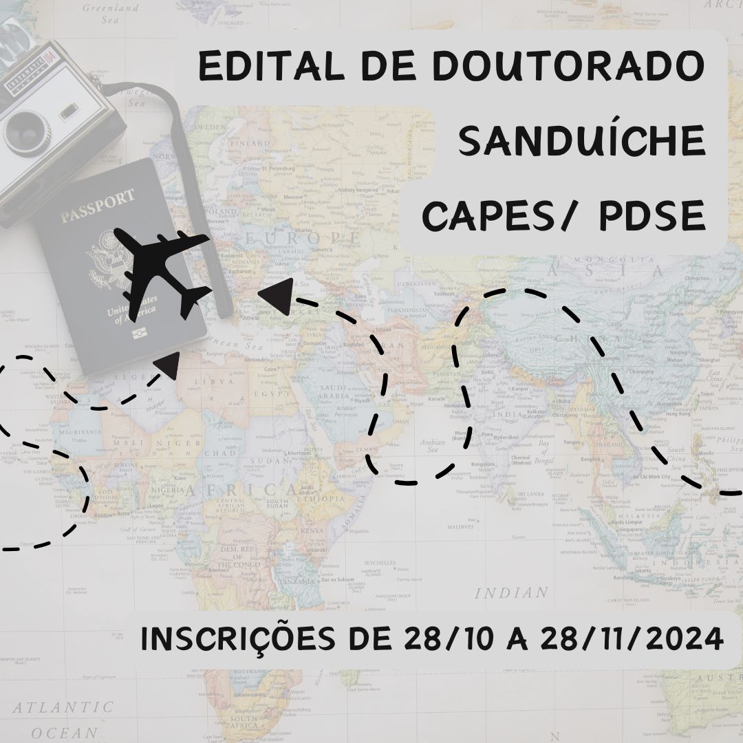 EDITAL Nº 26/2024  – Bolsa de doutorado sanduíche Capes PDSE